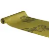 Image de Chemin de table Velours Fleurs, Vert olive