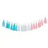 Image de Guirlande 21 Pompons Rose/Blanc/Bleu 2m50