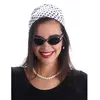 Image de Kit AnnÃ©es 50's Blanc Ã  pois noirs 4 piÃ¨ces, Blanc/Noir