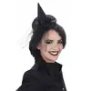 Image de Serre-tÃªte mini-chapeau SorciÃ¨re satin, Noir