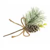 Image de Tige sapin et pomme de pin naturelle enneigÃ©s 16cm