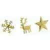 Image de Rond de serviettes NoÃ«l en mÃ©tal bosselÃ© dorÃ© 4cm (x1)
