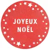 Image de Lot 6 Sets de table Paillettes Premium 34cm JOYEUX NOÃ‹L Etoles, Rouge