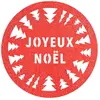 Image de Lot 6 Sets de table Paillettes Premium 34cm Joyeux NoÃ«l SAPINS, Rouge