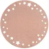 Image de Lot 6 Sets de table Paillettes Premium RONDS 34cm dÃ©coupes ETOILES, Rose Gold
