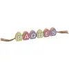 Image de Centre de table Oeufs de PÃ¢ques en bois 40,5cm multicolores