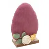 Image de Centre de table Oeuf en velours Vieux Rose 16cm