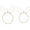 Image de Set de 2 TÃªtes de Lapin en rotin Ã  suspendre 42cm et 48cm