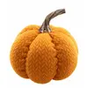 Image de Citrouille tissu orange 13cm avec queue