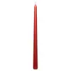 Image de Set 2 bougies flambeau rouge métal - 30 cm