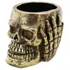 Image de Pot dorÃ© crÃ¢ne TÃªte de Mort 18,5 cm