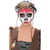 Image de Masque TÃªte de mort Vaudou blanc/rouge
