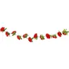 Image de Guirlande de petites Roses artificielles 220cm, Rouge