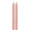 Image de Set de 2 bougies Flambeau CannelÃ©es 25cm, Rose Water
