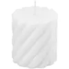 Image de Bougie Pilier Torsadée 7,5cm Blanc