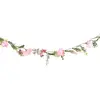 Image de Guirlande de Fleurs et branches artificielles 120cm, Rose/Vert