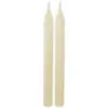 Image de Set de 2 bougies Flambeau CannelÃ©es 25cm, ivoire