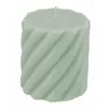 Image de Bougie Pilier Torsadée 7,5cm Vert Sauge