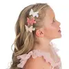Image de Set de 3 Barrettes Papillon Blanc/Beige/Rose