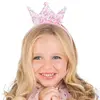 Image de Serre-tÃªte couronne sequins rose, enfant