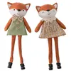 Image de DÃ©co Renard assis en tissu vichy assorti 27cm  (x1)