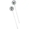 Image de Lot de 2 MÃ©langeurs Ã  cocktail Boules Ã  facettes Argent