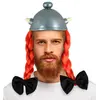 Image de Casque OBÃLIX Â® en LATEX avec tresses, adulte