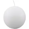 Image de Bougie Boule diam 7,6cm finition rustique, Blanc