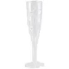 Image de FlÃ»te transparente plastique avec relief main squelette 20cm