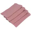 Image de Lot de 4 Serviettes en coton gaufrÃ© 40x40cm Rose poudrÃ©