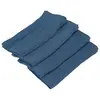 Image de Lot de 4 Serviettes en coton gaufrÃ© 40x40cm Bleu Denim