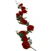 Image de Centre de table Roses Velours luxe 2m, Rouge