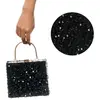 Image de Sac velours noir avec sequins Noirs