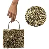 Image de Sac velours noir avec sequins Or