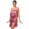 Image de Robe scintillante Ã  franges, Rose taille L