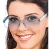 Image de Lunettes Coeur plastique verres fumÃ©s, Bleu