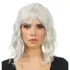Image de Perruque cheveux courts ondulÃ©s, Gris