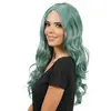 Image de Perruque cheveux longs ondulÃ©s, Vert