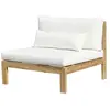 Image de Fauteuil de jardin en teck massif et tissu Blanc TOUQUET