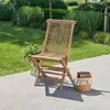 Image de Berah Getah - Chaise De Jardin En Teck Huilé Massif Pliante