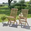 Image de Berah Getah - Lot De 2 Chaises De Jardin En Teck Huilé Massif Pliante