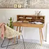 Image de Berah Getah - Bureau En Bois Teck Massif 110 Cm