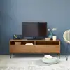 Image de Berah Getah - Meuble Tv En Teck Massif Et Métal 140 Cm
