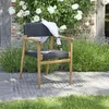 Image de Berah Getah - Fauteuil De Jardin En Teck Massif Et Cordage Noir