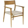 Image de Fauteuil de jardin en teck massif et cordage Beige CALVI