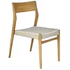 Image de Chaise de jardin en teck massifet cordage Beige CALVI