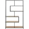 Image de Miliboo - Bibliothèque Ouverte Finition Bois Clair Et Métal Noir L114 Cm Tresca