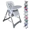Image de Monsieur Bébé - Chaise Haute Bébé Pliable Réglable Hauteur Dossier Tablette - Ptit - Perle