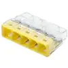 Image de Wago   Mini Bornes De Connexion Rapide 5 Entrées Pour Fils Rigides   0.5 À 2.5 Mm²   Pour Boîtes De Dérivation   3056