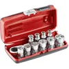 Image de FACOM Coffret douilles 1/4'' hexagonales 6 pans métriques - 11 pièces